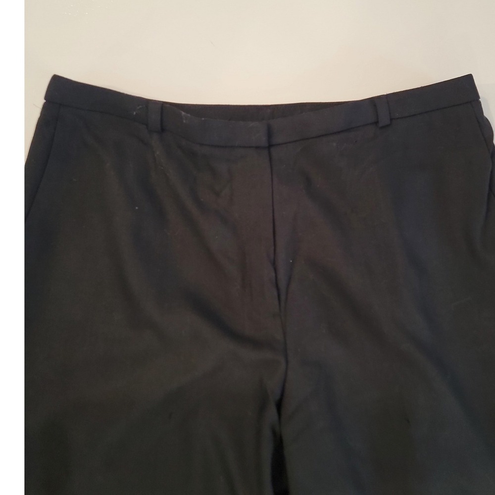Talbots Womens Black Italian Wool Blend Straight‎ Leg Dress Pants Size 8